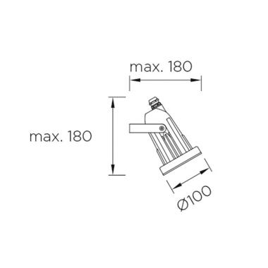 Produit de Spot Extérieur Helio Aluminium GU10 IP65 LEDS-C4 05-9640-05-37 