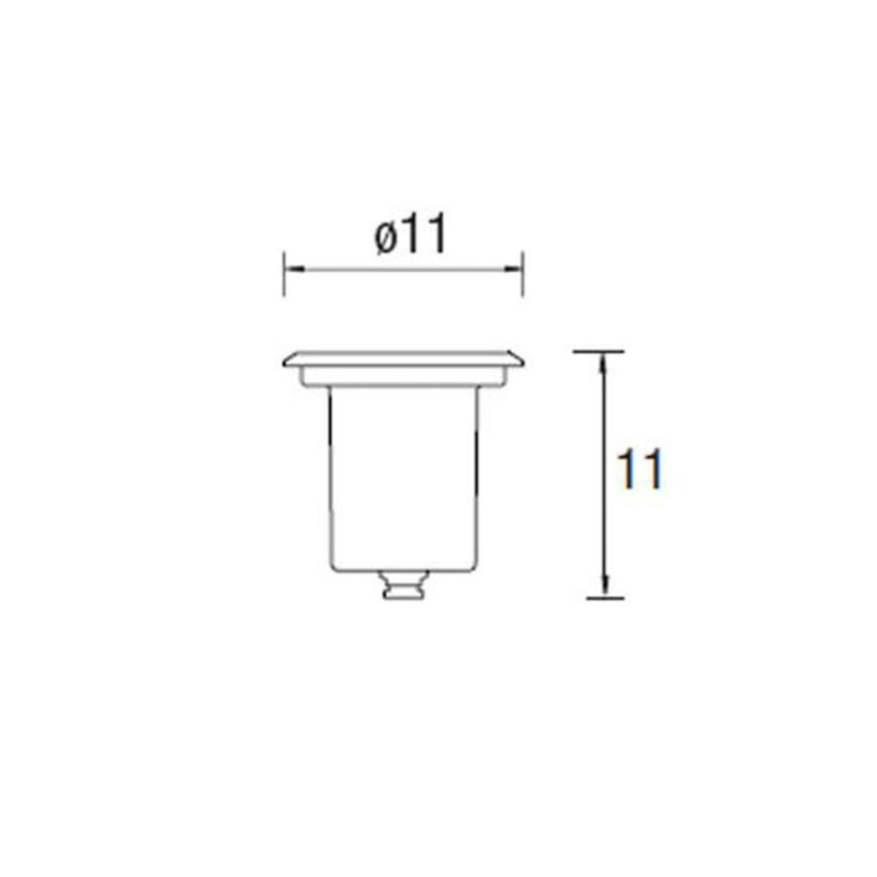 Product of Aqua Round Ground Recessed Submersible LED Spotlight IP68 LEDS-C4 55-9245-CA-37