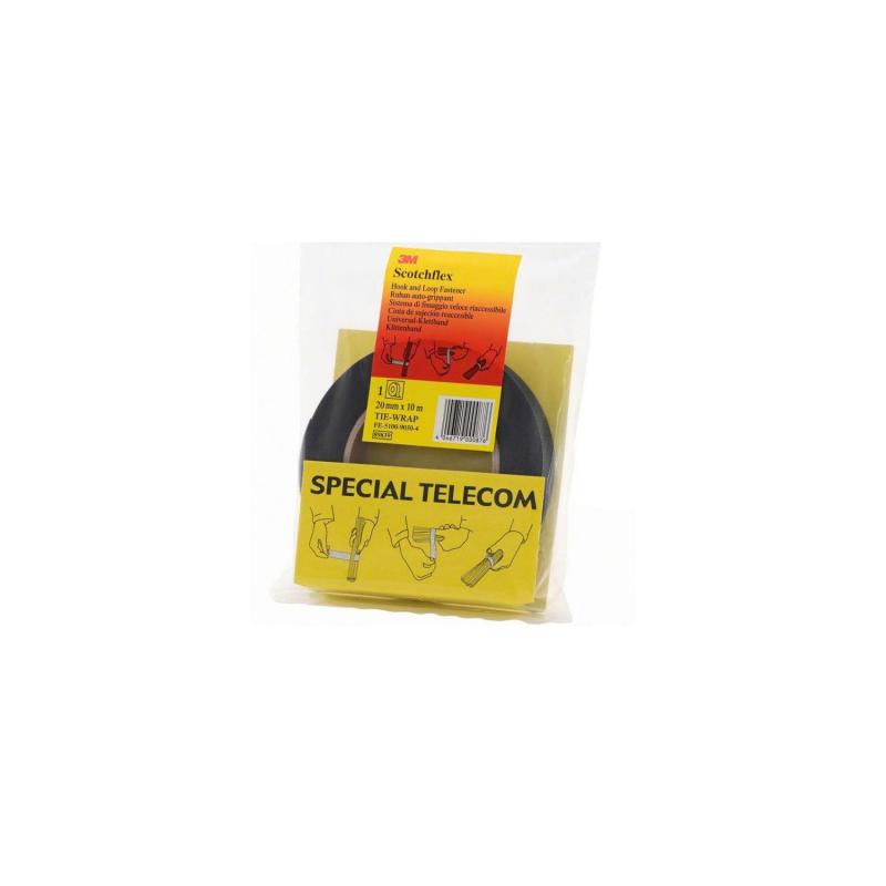 Product of 3M Scotchflex Hook and Loop Velcro Tape for Securing Wires (20mm x 10m) 3M-7000033355-N