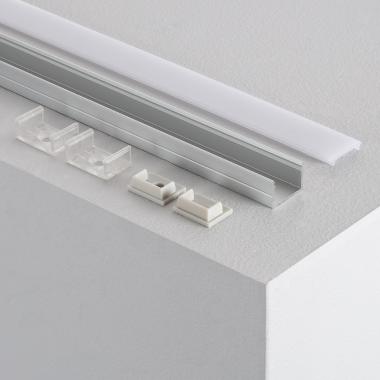 Produkt von Aluminium-Oberflächenprofil mit Durchgehender Abdeckung für LED-Streifen bis 15mm 