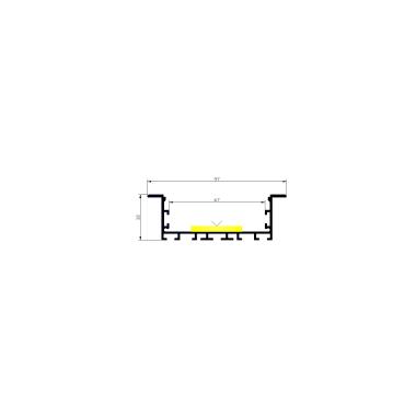 Produkt von Aluminiumprofil Einbau Gross 2m für LED-Streifen bis 60 mm