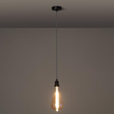 Product van Textiel Kabel voor Hanglamp met Fitting Zwart en Wit