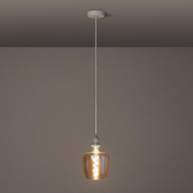 Product van Textiel Kabel Gevlochtenvoor Hanglamp met Fitting Wit