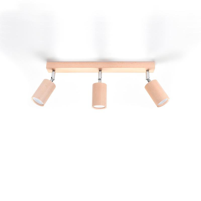 Product of Berg 3 Wooden Ceiling Lamp SOLLUX 