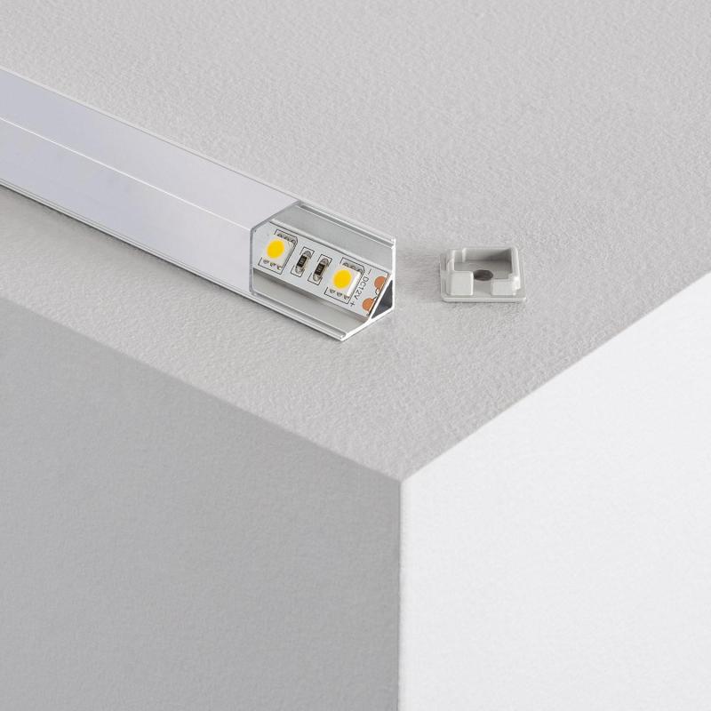 Product van Hoekprofiel Aluminium Driehoekig 2m voor LED Strip tot 10mm