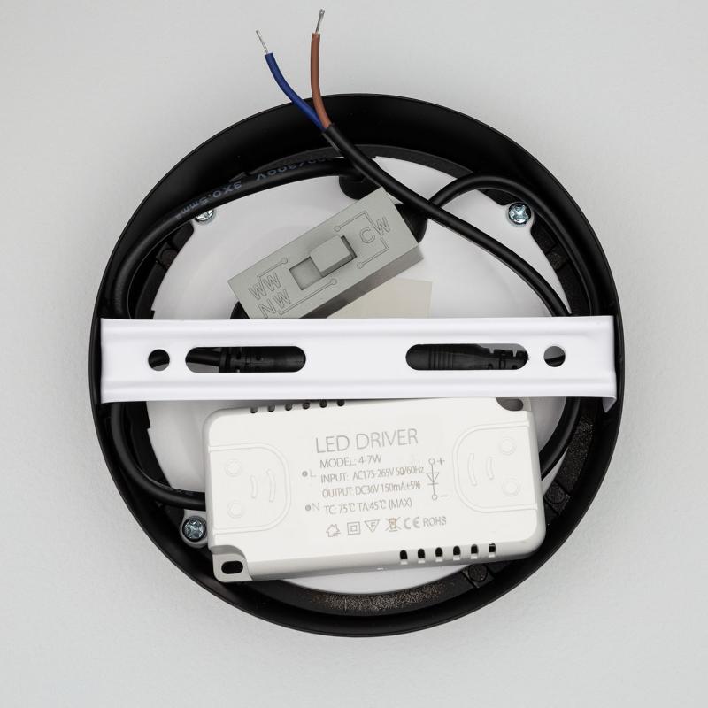 Product van Plafondlamp LED 6W Rond Aluminium Slim Ø110 mm CCT Selecteerbaar Galán SwitchDimm