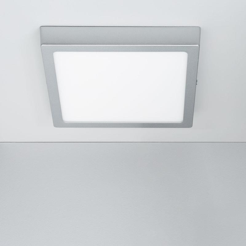 Produit de Plafonnier LED 18W Carré Aluminium  210x210 mm Slim CCT Sélectionnable Galán SwitchDimm