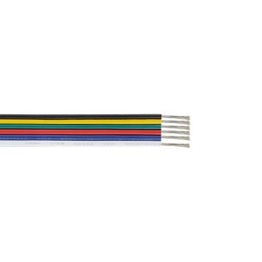 Produkt von Rolle 100m Elektrokabelschlauch Flach mit 4x0,5 mm² für RGB-LED-Streifen 