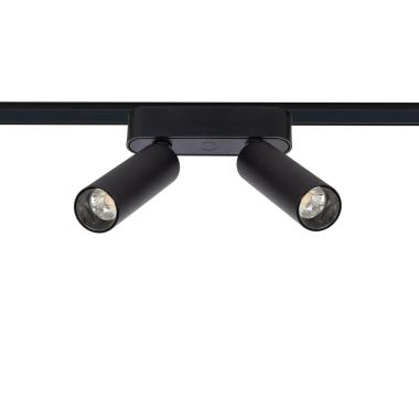 Prodotto da Faretto Doppio LED Binario Magnetico Monofase 25mm Super Slim 14W 48V CRI90 Nero (UGR16)