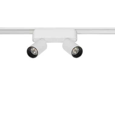 Produit de Spot LED Double 10W CRI90 (UGR16) Blanc pour Rail Magnétique Monophasé Super Slim 25mm 48V 