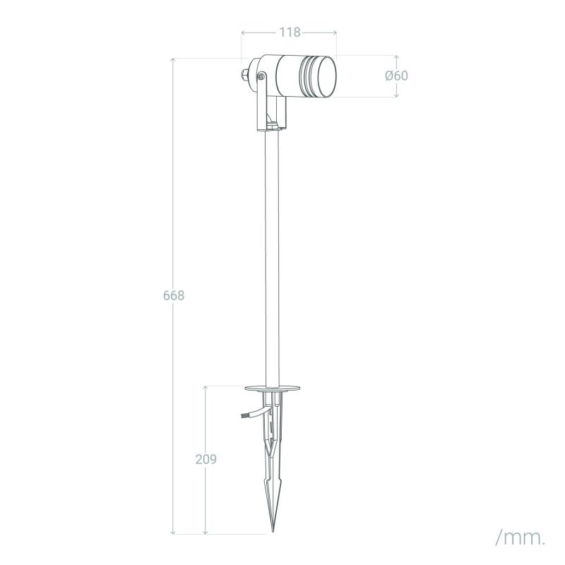 Produkt von Außenstrahler GU10 Aluminium mit Erdspieß Jambi