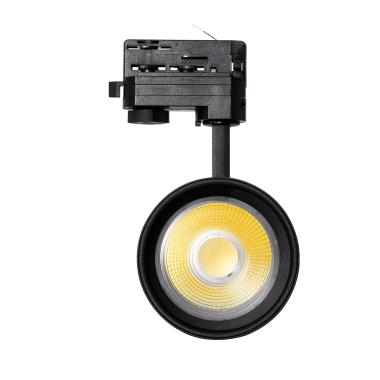 Produit de Spot LED New d'Angelo 30W Noir CCT CRI90 LIFUD pour Rail Triphasé (3 Allumages) avec Optique Variable