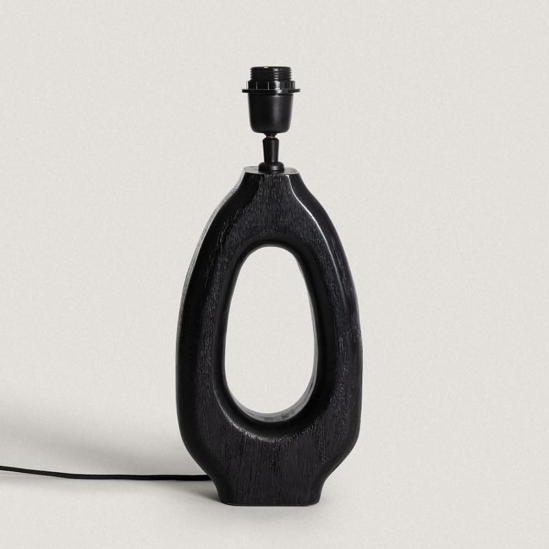 Produit de Pied de Lampe à Poser en bois Black Darshan ILUZZIA