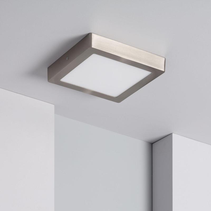 Product van Plafondlamp Metaal Vierkant Zilver LED 18W 225x225 mm
