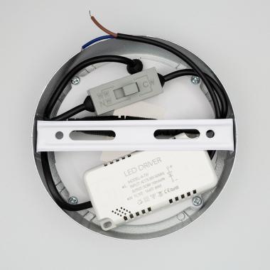 Product van Plafondlamp LED 6W Rond Aluminium Slim Ø110 mm CCT Selecteerbaar Galán SwitchDimm