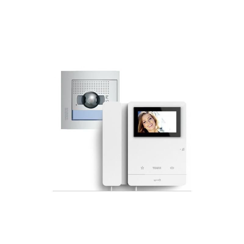 Product van Kit Video Intercom 1 Woning 2 draden met Bel paneel SFERA NEW en Monitor Serie 8 TEGUI 378111 