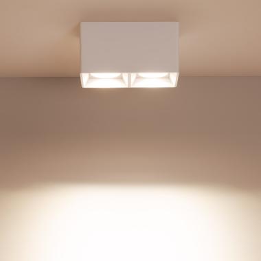 Prodotto da Applique da Soffitto Quadrata Doppia Bianca con Lampadina GU10 Space