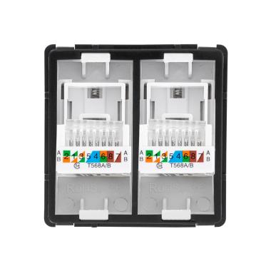 Product of Double Modern RJ45 Internet Socket