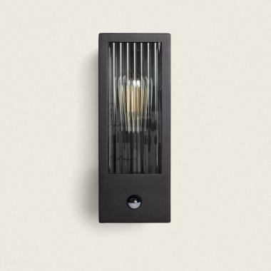 Product van Wandlamp Outdoor RVS en Getextureerd Glas  met Bewegingssensor  Gakom