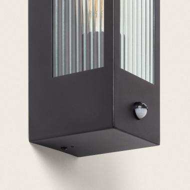 Product van Wandlamp Outdoor RVS en Getextureerd Glas  met Bewegingssensor  Gakom