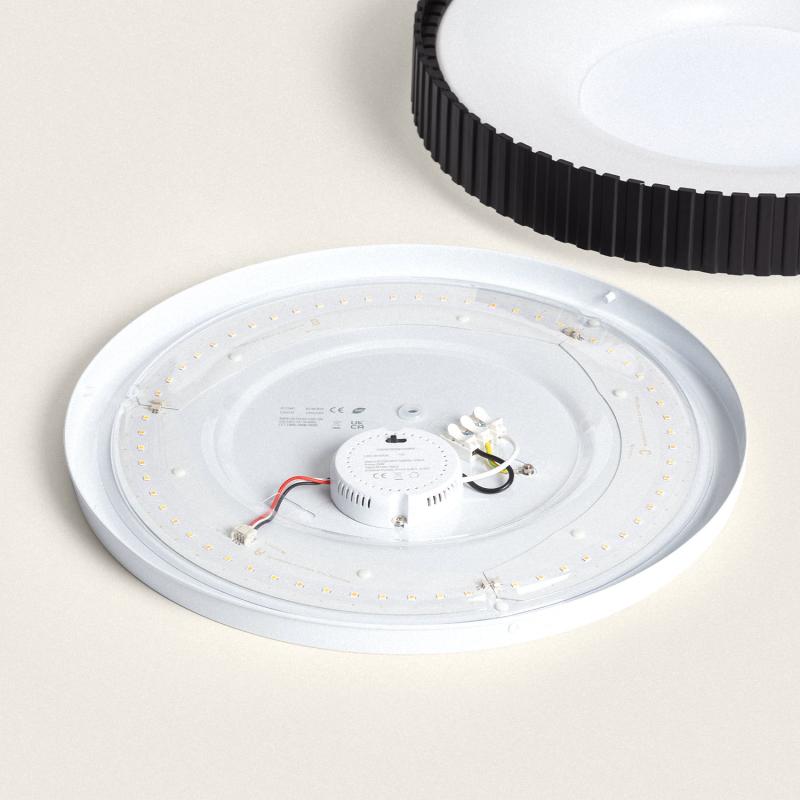 Prodotto da Plafoniera LED 24W Circolare Metallo CCT Selezionabile Guerin