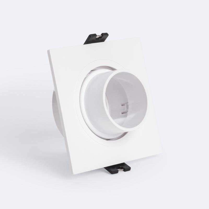 Product van Downlight Ring Vierkant Kantelbaar met Laag UGR voor LED Lamp GU10 / GU5.3 Zaagmaat Ø75 mm Suefix