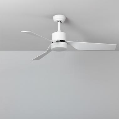 Minimal Silent Ceiling Fan with DC Motor in White 132cm