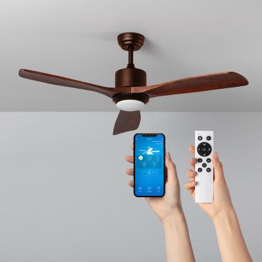 Forest Silent Ceiling Fan with DC Motor in Brown 132cm
