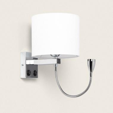 Lampada da Parete con Luce da Lettura 2.5W Metallo Silver-Kianga