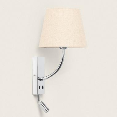 Teylo Conne 2.5W Metal Wall Lamp with Reading Light in Silver