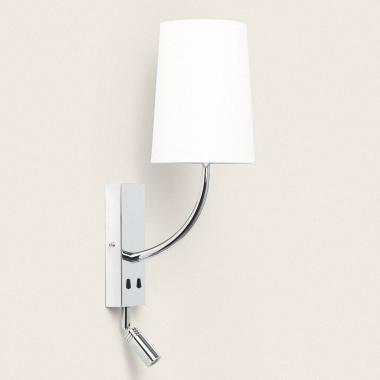 Wandlamp met Leeslamp 2.5W Metaal Silver-Teylo Conne