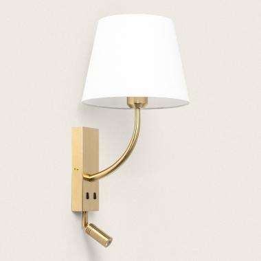 Wandlamp met Leeslamp 2.5W Metaal Gold-Teylo Conne