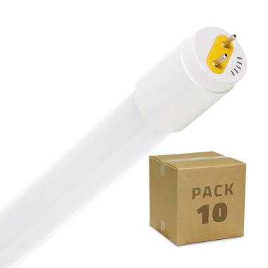 Pack 10 Tubi LED T8 60 cm 9W 160lm/W Connessione Unilaterale Vetro