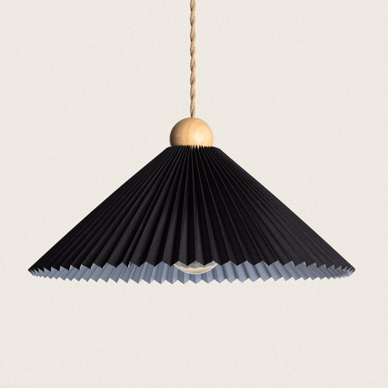 Product of Luanda Wood & Fabric Pendant Lamp 