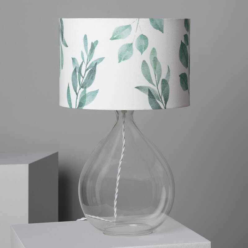 Product of Verdy Glass & Fabric Table Lamp 