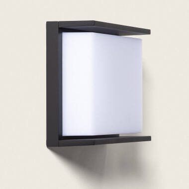 Rimen 18W Square Outdoor LED Wall Lamp in Black