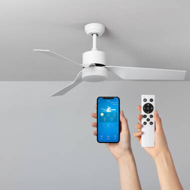 Ventilatore da Soffitto Silenzioso Minimal Bianco 132cm Motore DC