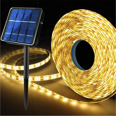 5m 3V DC Outdoor Solar LED Strip 30LED/m 8mm Wide Cut at Every 3cm IP65