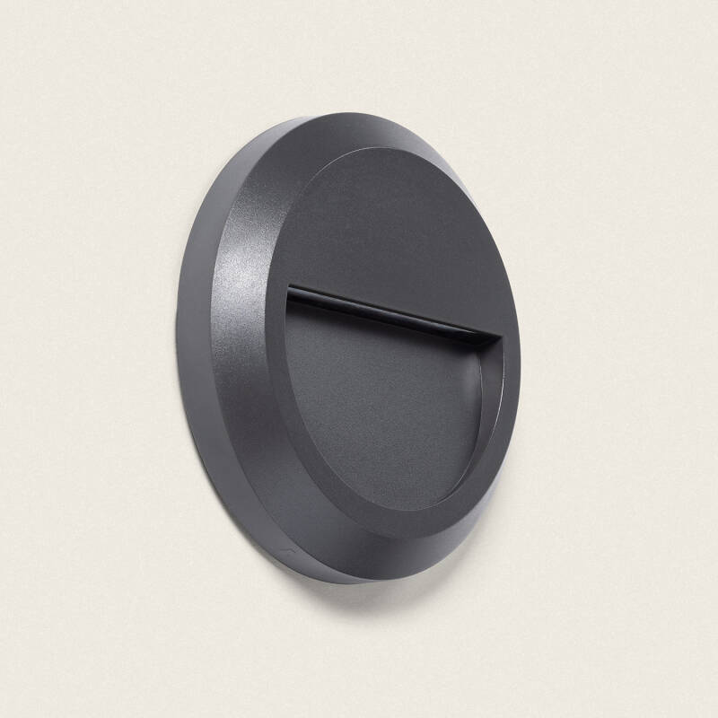 Product of Edulis 1W Round Outdoor LED Wall Light in Anthracite