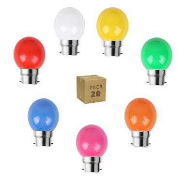20er Pack LED-Glühbirnen B22 3W 240 lm G45 Einfarbig