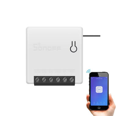 Interruttore Wi-Fi Compatibile con Interruttore Convenzionale SONOFF Mini R2 10A