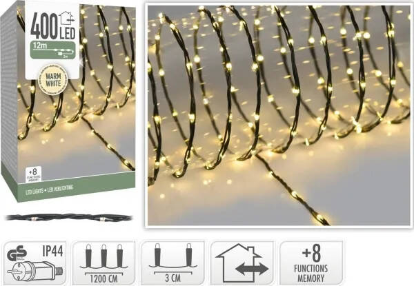 Produkt von LED-Girlande Außen Schwarzes Kabe Warmweiß 12m Small