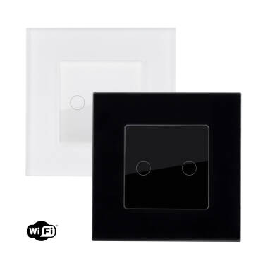 Product Smart WiFi Double Touch Switch with Modern Glass Frame