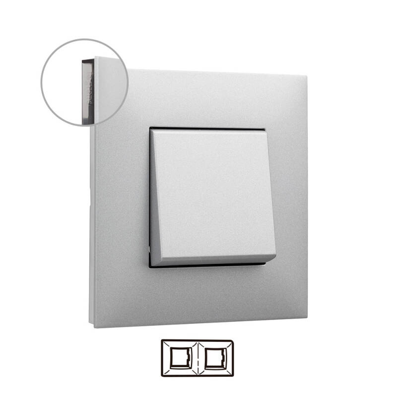 Produkt von VN-Blende 2 Elemente Aluminum LEGRAND Valena Next 741032