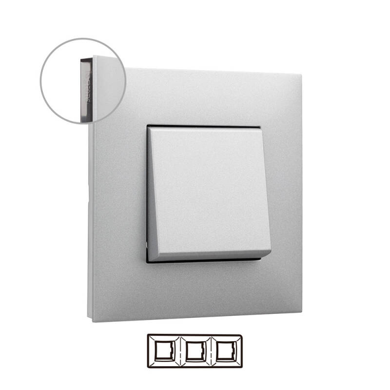 Product van Sier Frame 3 Elementen Aluminium van LEGRAND Valena Next 741033