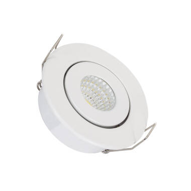 Spot LED Downlight COB Orientable Rond Blanc Coupe Ø 44mm