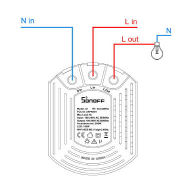 Product of SONOFF D1 Smart WiFi Dimmer