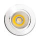 Prodotto da Downlight LED 12W COB Orientabile Circolare Argento Foro Ø 90mm No Flicker