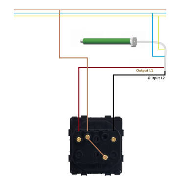 Produit de Interrupteur pour Volets Roulants Automatiques avec Flêches et Cadre PC Modern