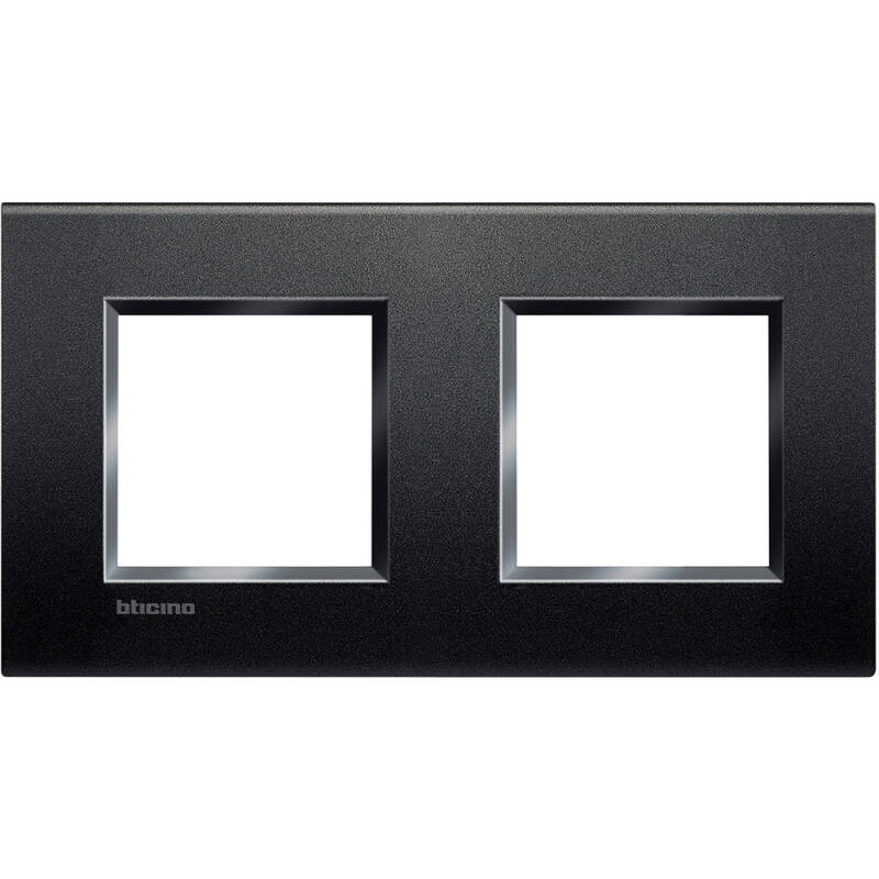 Produit de Platine Carée 2x2 Modules BTicino Living Light LNA4802M2BI